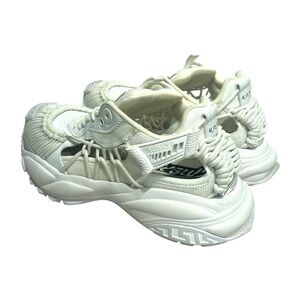 Versace Cream Braided Hybrid Sneaker-Sandal